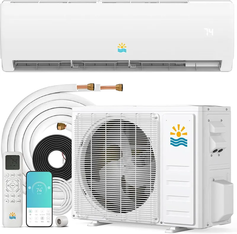 Rellytech Mini Split AC Heating System, 18000 BTU 21 SEER2 208V 230V