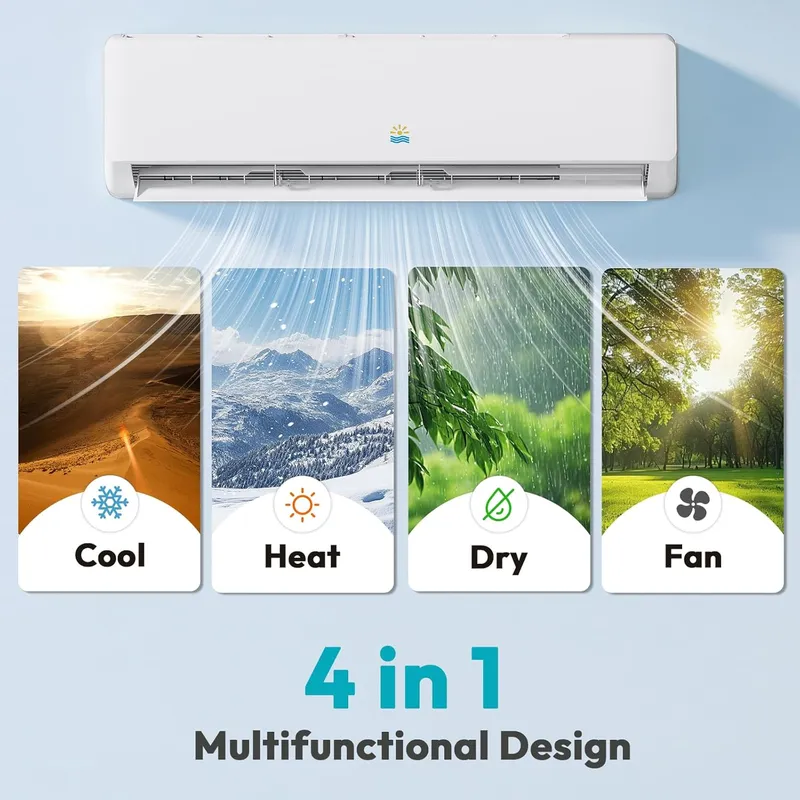 Rellytech Mini Split AC Unit Inverter Heating and Cooling,